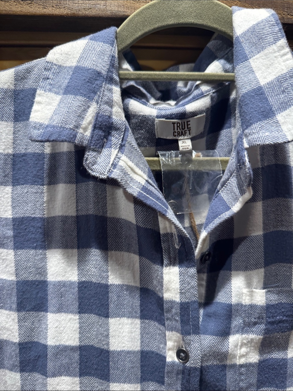 True Craft blue and white check dress XL - Picture 3 of 5